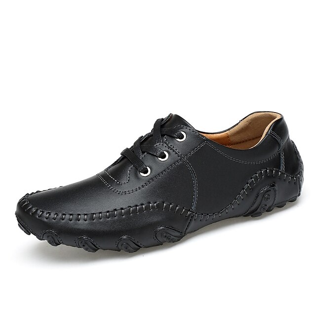  Men's Comfort Shoes Cowhide Summer Oxfords White / Black / Blue