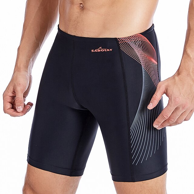  SABOLAY Hombre Pantalones de Natación Licra Pantalones de Surf Transpirable Secado rápido Natación Ejercicio al Aire Libre Deportes de Agua Un Color Verano / Elástico