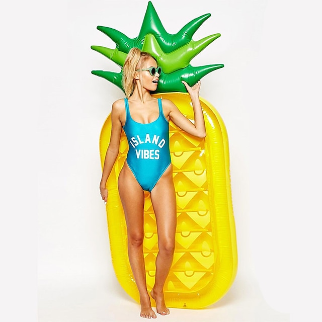  Pineapple Inflatable Pool Floats PVC Durable Swimming Water Sports for Adults 180*90*20 cm