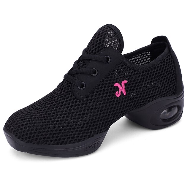  Women's Dance Shoes Dance Sneakers Sneaker Cuban Heel White / Black / Peach / Practice / EU39