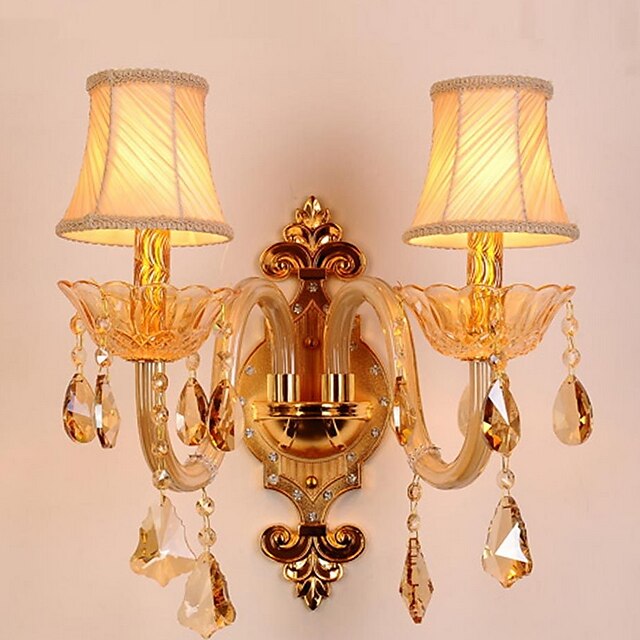  Crystal Vintage Wall Lamps & Sconces Living Room / Hallway Metal Wall Light 220-240V