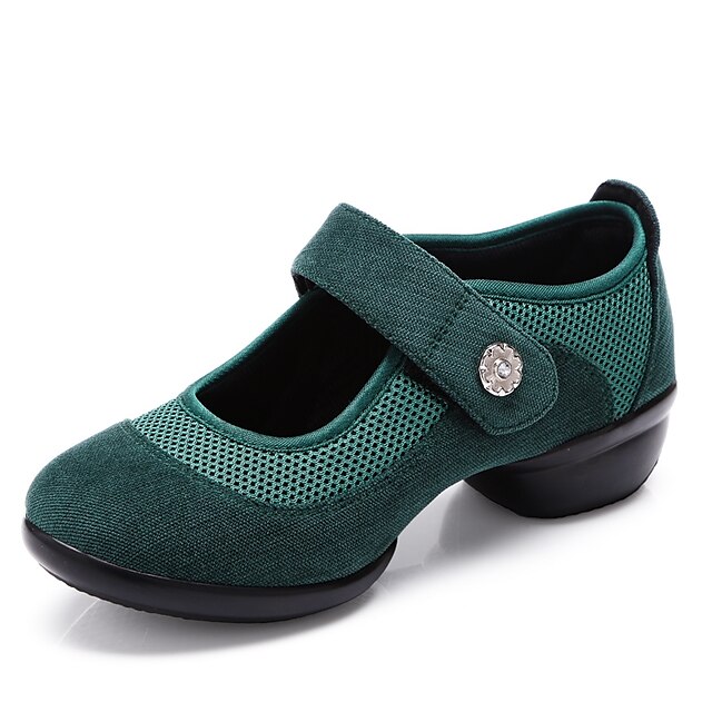  Női Dance Shoes Szintetikus Tánccipők Illesztés Sportcipő Vastag sarok Személyre szabható Zöld