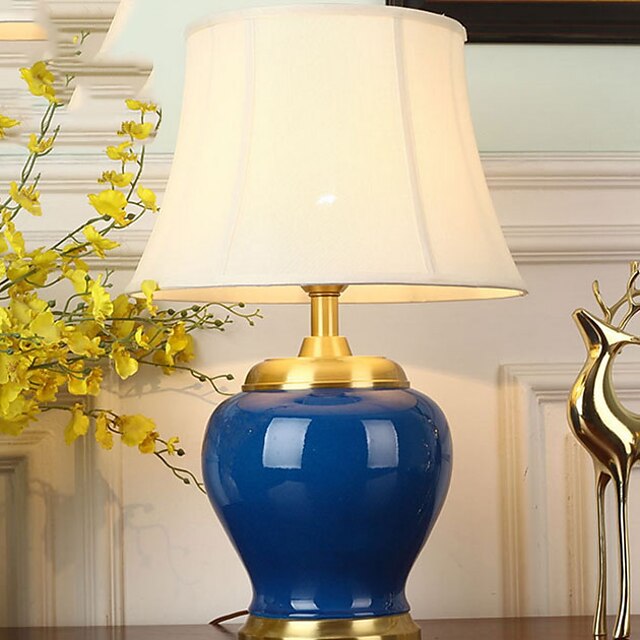 Artistique Décorative Lampe de Table Pour Salle de séjour / Couloir Céramique 220-240V Bleu / Vert