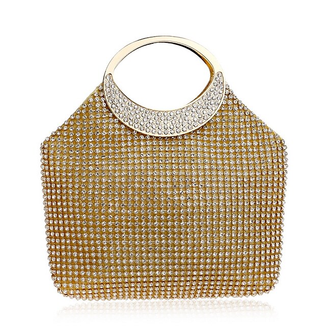  Női Esküvői táskák Táskák Patent Estélyi táska Szépségápolási táska Poliészter Virág Egyszínű Fémes Csillogó Parti Esküvő Esemény / Buli Ezüst Arany