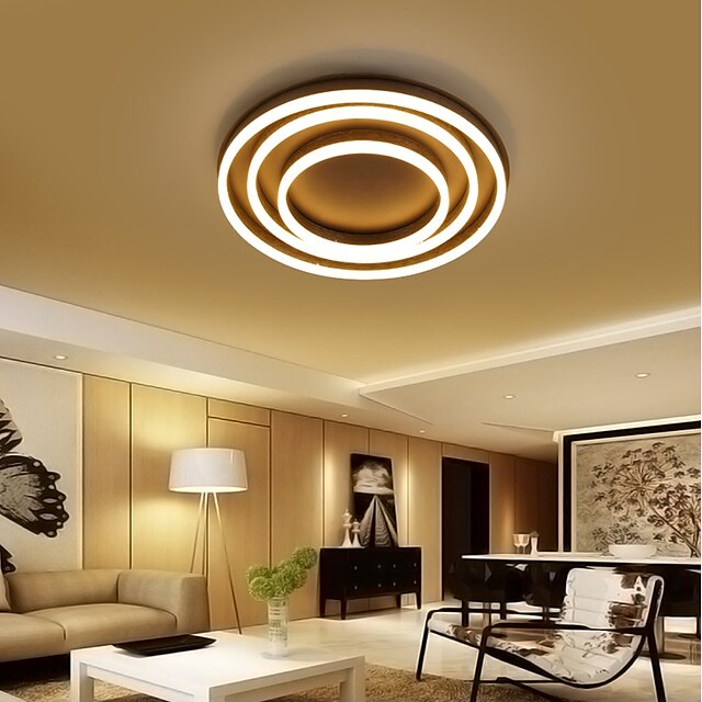  1-Light 50 cm Creative Dimmable Flush Mount Lights Aluminum Acrylic Circle Anodized Chic & Modern Modern 110-120V 220-240V FCC