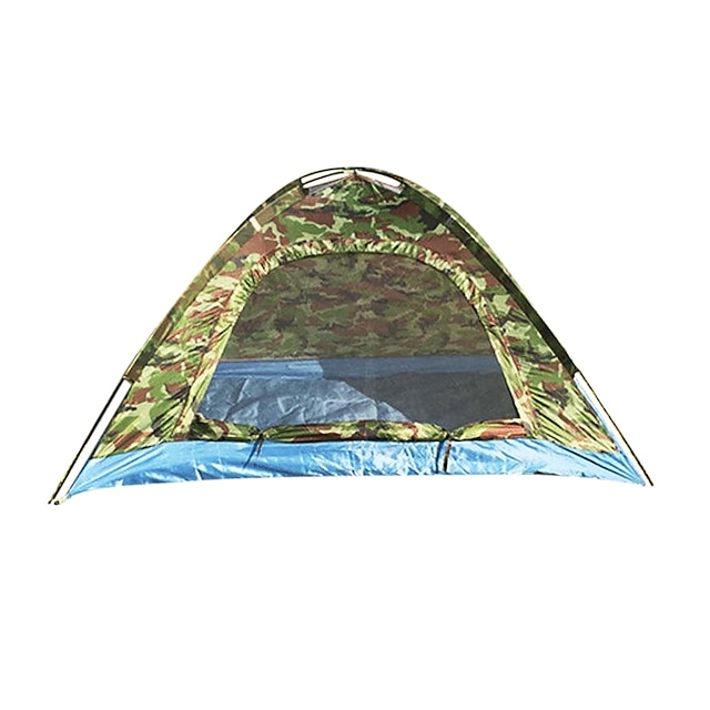  2人 テント アウトドア 防水 携帯用 防風 二重構造 ポール ドーム キャンプテント <1000 mm のために 釣り ビーチ キャンピング グラスファイバー オックスフォード 200*140*110 cm