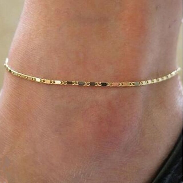  Ankle Bracelet feet jewelry Dainty Ladies Stylish Women's Body Jewelry For Daily Single Strand Alloy Cheap Gold Silver 1pc