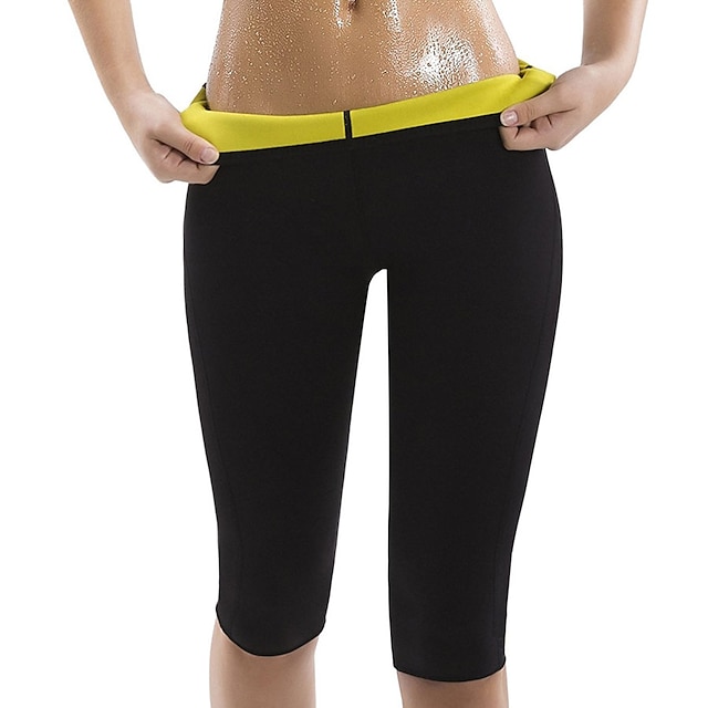  Modelador de corpo Calças Modeladoras Legging Capri Esportes Neoprene Ioga Exercício e Atividade Física Bikram Elástico Suor quente Compressão abdominal Perda de peso Queimador De Gordura De Barriga