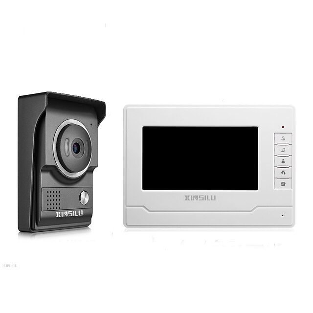  xinsilu безопасности 7-дюймовый проводной видеодомофон домофон домофон домофон система контроля доступа xsl-v70n-l-black цветная наружная камера