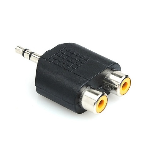  RCA Male to Dual RCA Female Jack Y Splitter Audio Adapter