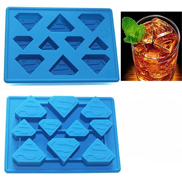  Superman Frozen Popsicle Ice Mold For Ice CreamIce Cube Tray Ice Cream Tools
