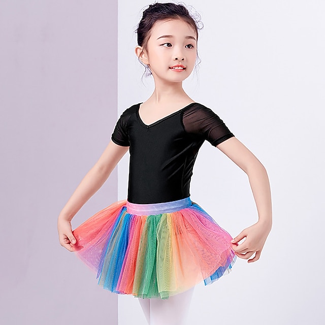  Ballet Skirts Ruching Girls' Training Performance High Polyester
