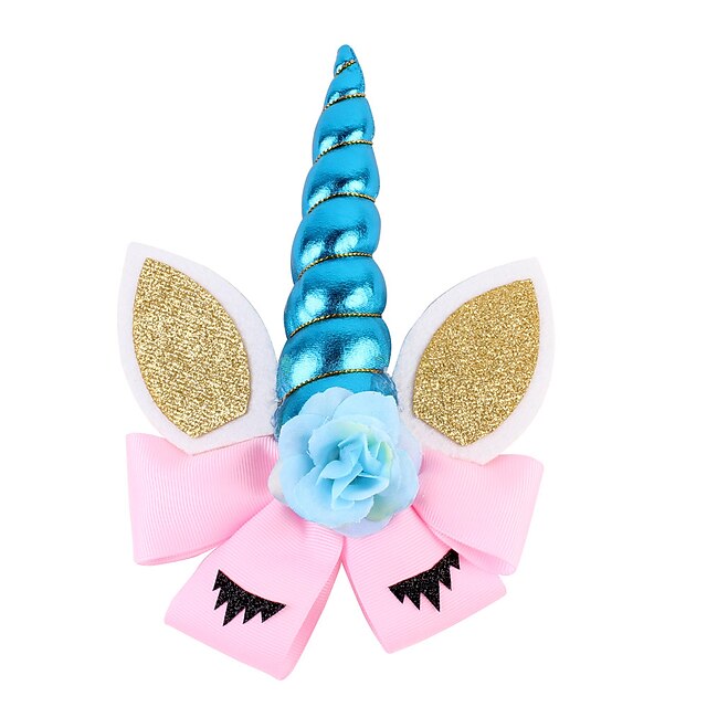  Toddler Girls' Sweet Daily Animal / Feathers Bow Polyester Hair Accessories Blue / Red / Blushing Pink One-Size / Hair Tie