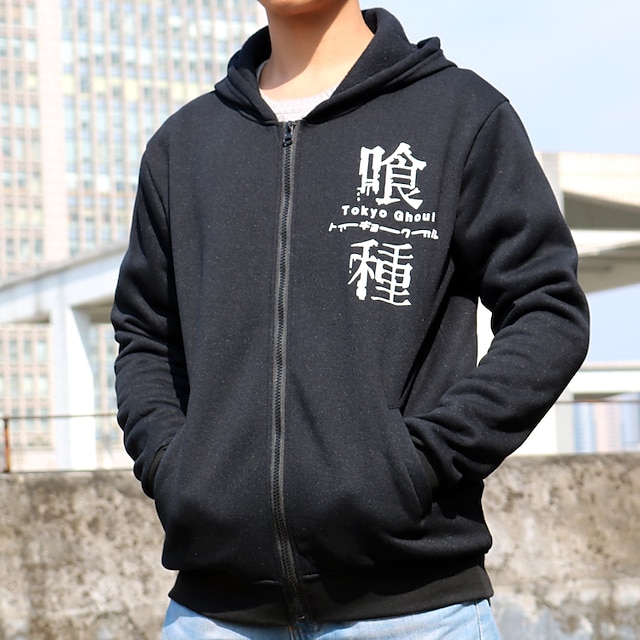  Inspirerad av Tokyo Ghoul Ken Kaneki Animé Cosplay-kostymer Japanska Cosplay T-shirt Tryck Kortärmad Kappa Till Herr Dam