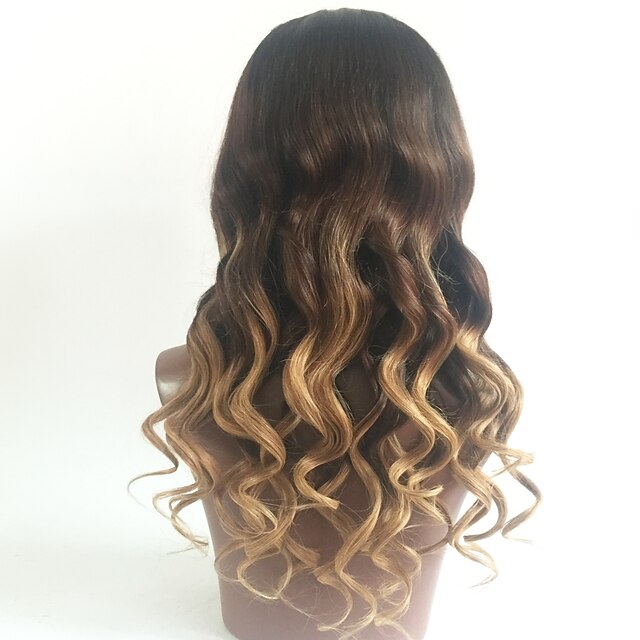 Ubehandlet hår Blonde Forside Parykk Lagvis frisyre Beyonce stil 