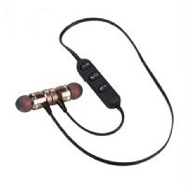  st009 Neckband Headphone Wireless with Microphone with Volume Control Magnet Attraction for Sport Fitness
