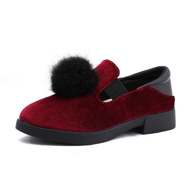  Meisjes Synthetisch Loafers & Slip-Ons Comfortabel POM Pom Grijs / Roze / Bordeaux Herfst winter