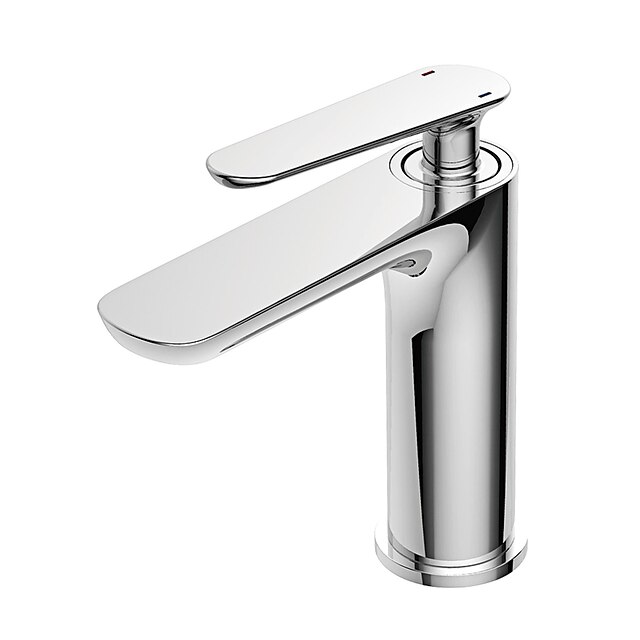  Bathroom Sink Faucet - Standard Chrome Centerset Single Handle One HoleBath Taps