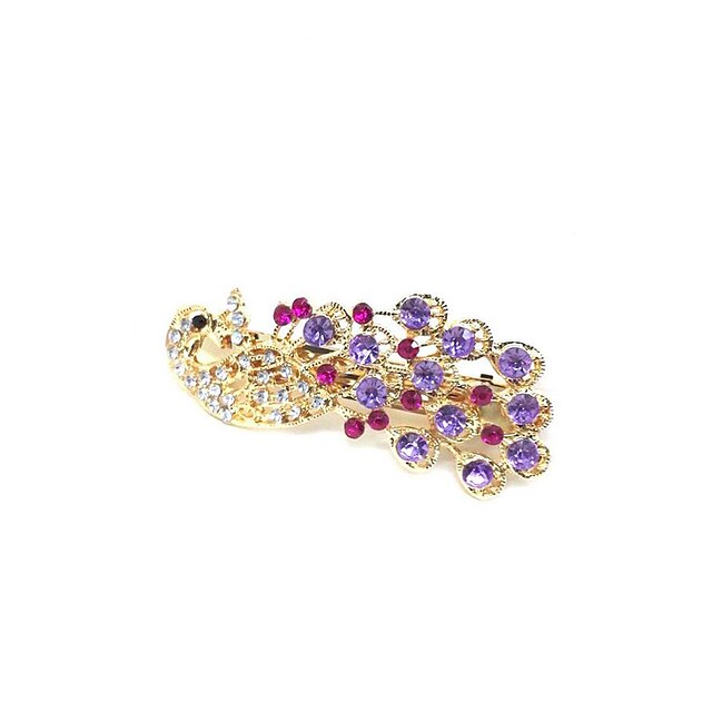  Women's Hairpins For Party Daily Casual Flower Alloy Rainbow Purple Champagne