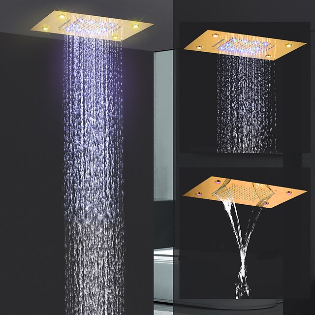  Moderno Ducha lluvia Ti-PVD Característica - Nuevo diseño / Efecto lluvia, Alcachofa de la ducha
