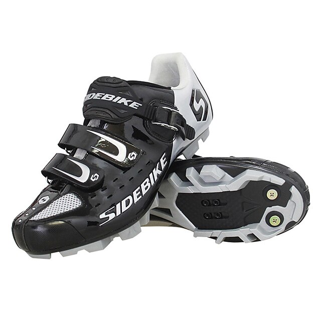  SIDEBIKE Adulto Calzado para Mountain Bike Fibra de Carbono Amortización Ciclismo Negro Rojo Verde Hombre Zapatillas Carretera / Zapatos de Ciclismo / Malla respirante