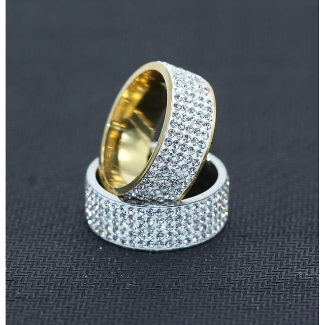  בגדי ריקוד גברים שרשרת עבה טבעת הטבעת - פלדת על חלד זהב / כסף עבור יומי