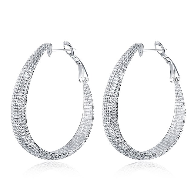  Femme Boucle d'Oreille Pendantes Machette dames Mode Plaqué argent Des boucles d'oreilles Bijoux Argent Pour Quotidien