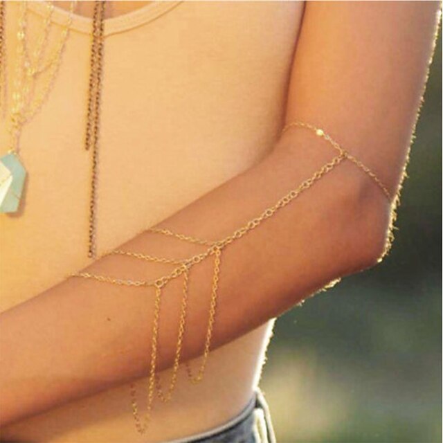  Arm-Chain Ladies Simple Fashion Women's Body Jewelry For Street Holiday Alloy Creative Gold 1pc