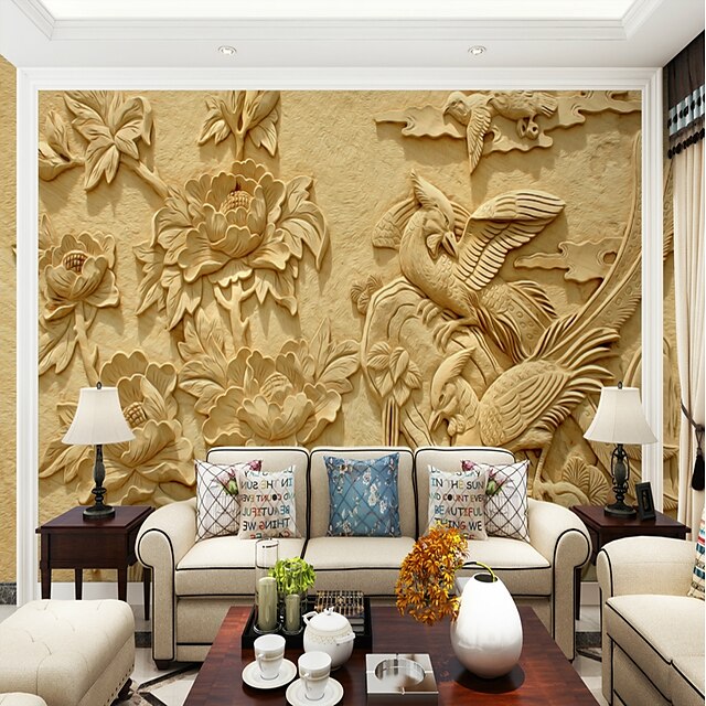  stort veggmaleri tapet pioen fasan figur egnet for stue soverom soverom bakgrunnsbilde veggdekning 448 × 280cm
