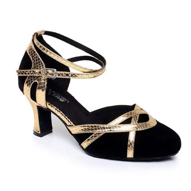  نسائي أحذية عصرية فرو ظبي سينكرز نحيفة عالية الكعب أحذية الرقص أسود / أسود وذهبي / أسود وفضي / تمرين
