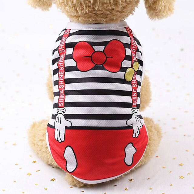  Dog Cat Pets Denim Jacket / Jeans Jacket Jacket Vest Stripes Character Slogan Sports & Outdoors Casual / Sporty Outdoor Dog Clothes Puppy Clothes Dog Outfits Stripe White Yellow Costume for Girl and