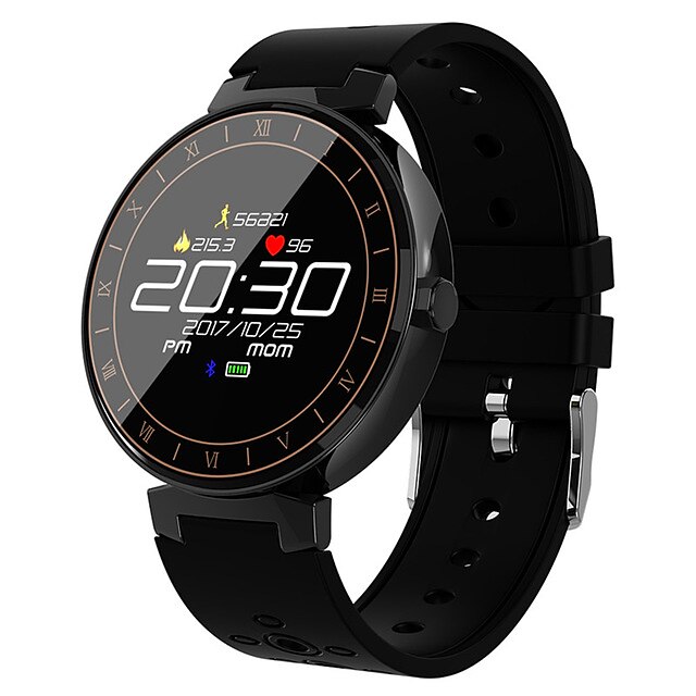  L8 Hommes Montre Connectée Android iOS Bluetooth Imperméable Ecran Tactile Moniteur de Fréquence Cardiaque Mesure de la pression sanguine Longue Veille Podomètre Rappel d'Appel Moniteur d'Activit