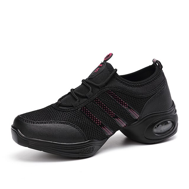  Shall We® Shall We® Women‘s Mesh Dance Sneakers Sneaker Thick Heel Customizable Black / Practice
