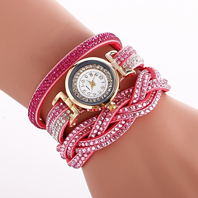 Women's Bracelet Watch Diamond Watch Wrap Bracelet Watch Quartz Quilted