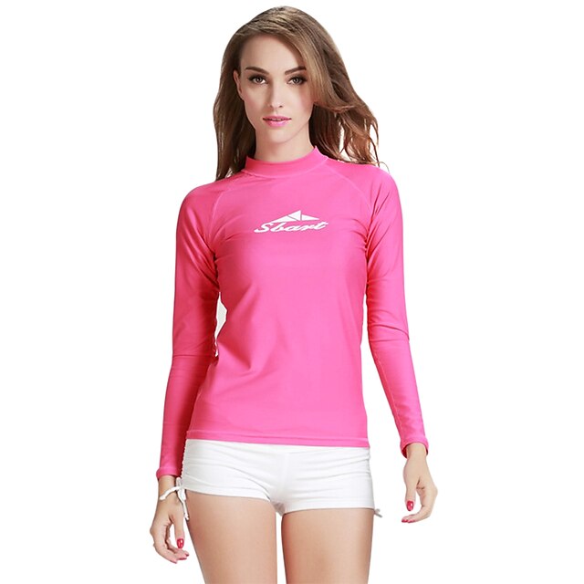 SBART Women's Diving Rash Guard Breathable Quick Dry Anatomic Design Spandex Long Sleeve Swimwear Beach Wear Sun Shirt Fashion Diving / Stretchy