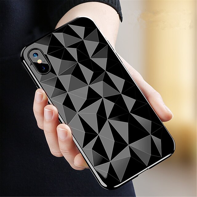 Etui Til Apple iPhone X / iPhone 8 Plus / iPhone 8 Transparent Bagcover Geometrisk mønster Blødt TPU