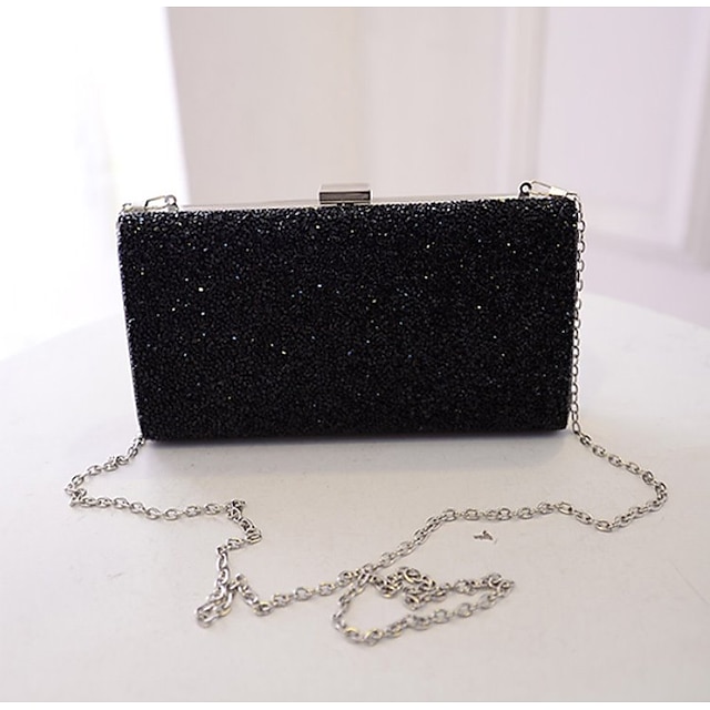  naisten hopea glitter clutch, tyylikäs iltalaukku metallikehyksellä - ihanteellinen häihin, juhliin ja muodollisiin tapahtumiin