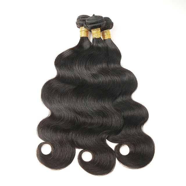  3 δεσμίδες Υφαντά μαλλιών Περουβιανή Κυματομορφή Σώματος Επεκτάσεις ανθρώπινα μαλλιών Φυσικά μαλλιά Προέκταση Ύφανση 8-30 inch Η καλύτερη ποιότητα νέος Νέα άφιξη / 8A