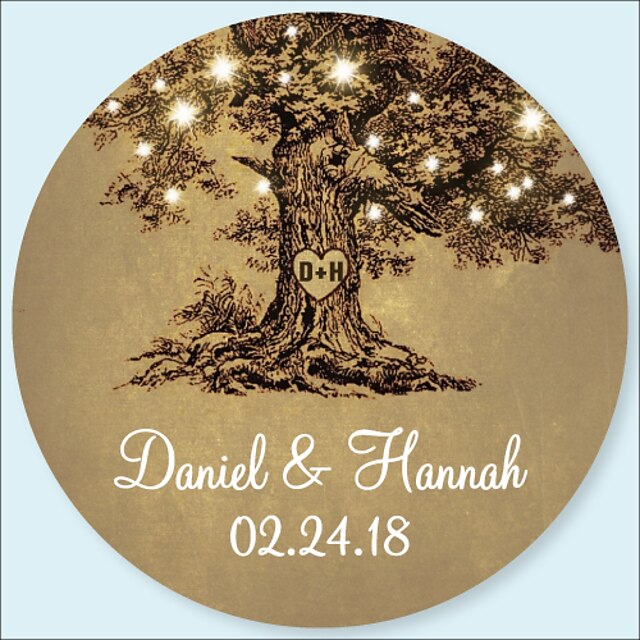  Wedding Stickers, Labels & Tags - 48 pcs Circular Stickers / Envelope Sticker All Seasons