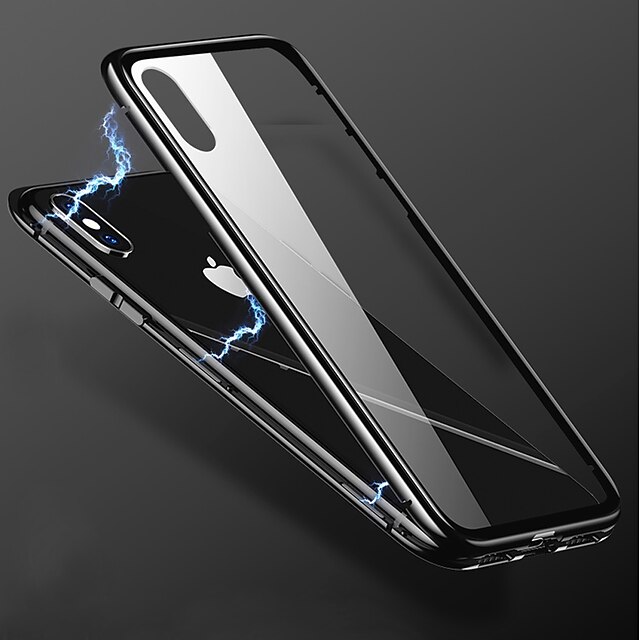  Case For Apple iPhone X / iPhone 8 Plus / iPhone 8 Transparent Back Cover Solid Colored Hard Metal