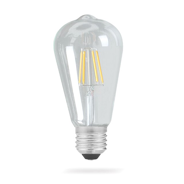  1pc 4 W LED-gloeilampen 320 lm E26 / E27 ST64 4 LED-kralen COB Decoratief Warm wit 220-240 V 110-120 V / 1 stuks / RoHs