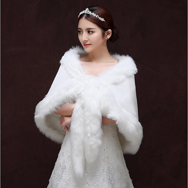 Sleeveless Capes Faux Fur Wedding / Party / Evening Women's Wrap With ...