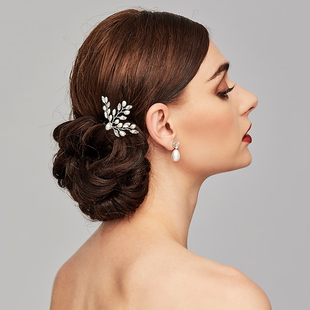  Perlen Kopfbedeckungen / Haarklammer / Haar-Stock mit Blumig 1 Stück Hochzeit / Besondere Anlässe Kopfschmuck / Haarnadel