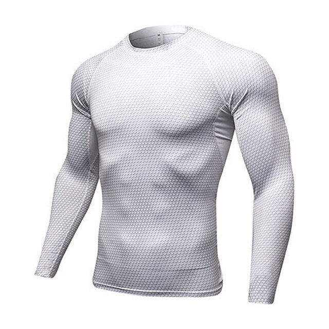 Sports & Outdoors Running, Jogging & Walking | YUERLIAN Mens Compression Shirt Yoga Top Summer Optical Illusion White Black Span