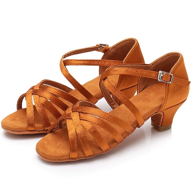 Rosefinch Chaussures De Danse Latine Pour Filles à Talons Bas