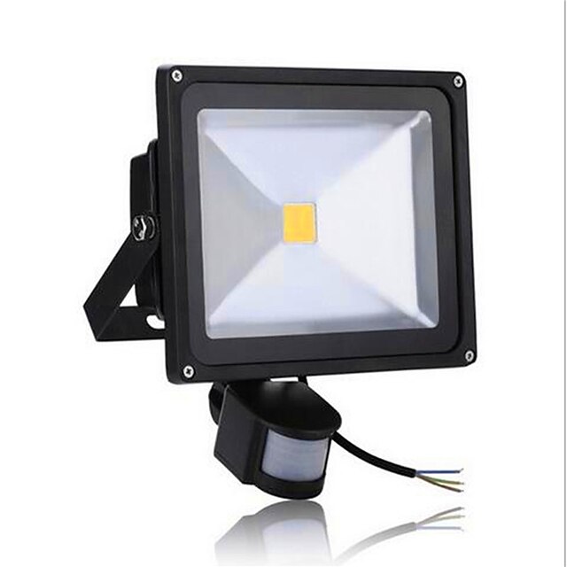 1 szt. 50 W Reflektory LED Czujnik podczerwieni Monitor detekcji ruchu Ciepła biel Zimna biel 85-265 V Oświetlenie zwenętrzne Dziedziniec Ogród 1 Koraliki LED