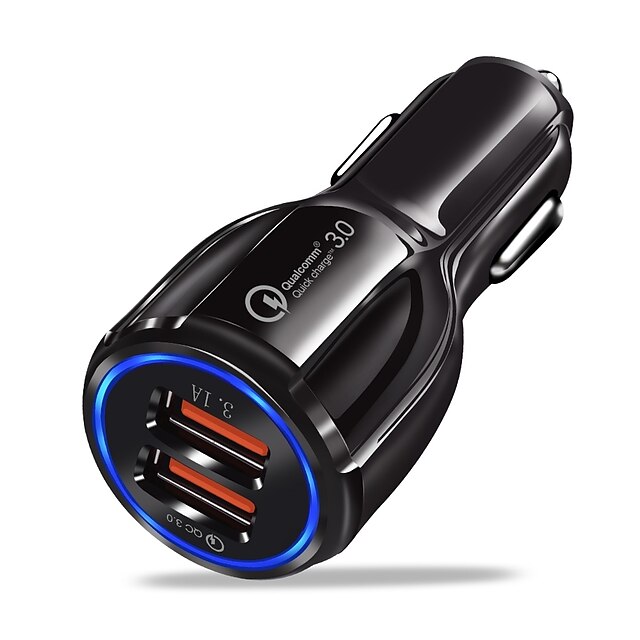  Car Charger USB Charger USB QC 3.0 2 USB Ports 3.1 A DC 12V-24V for iPhone X / iPhone 8 Plus / iPhone 8