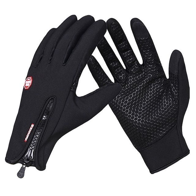 Bike Gloves Winter Thermal Touch Screen Support Non Slip Full Finger Cover MTB