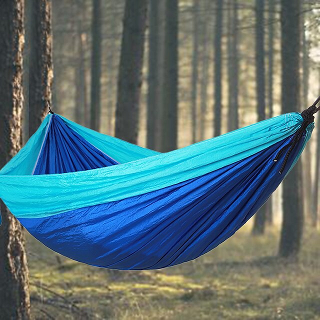  Camping Hammock Outdoor Portable Lightweight Cotton for 2 person Camping / Hiking Outdoor Travel Green Red Dark Blue