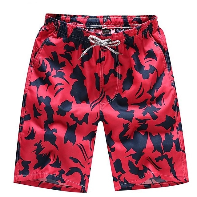  Voor heren Lange zwembroeken Zwemshorts Lichtgewicht Sneldrogend Kleding Onderlichaam Trekkoord Met zakken Zwemmen Surfen Strand Watersport Gedrukt Lente Zomer Herfst